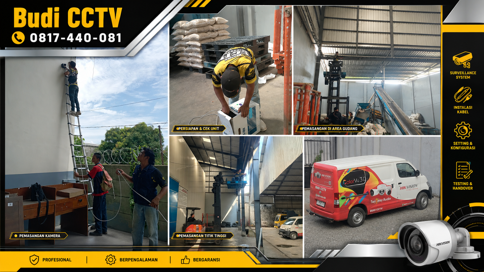 Instalasi CCTV Hikvision di Pabrik Brebes, Penyimpanan Disesuaikan Kebutuhan