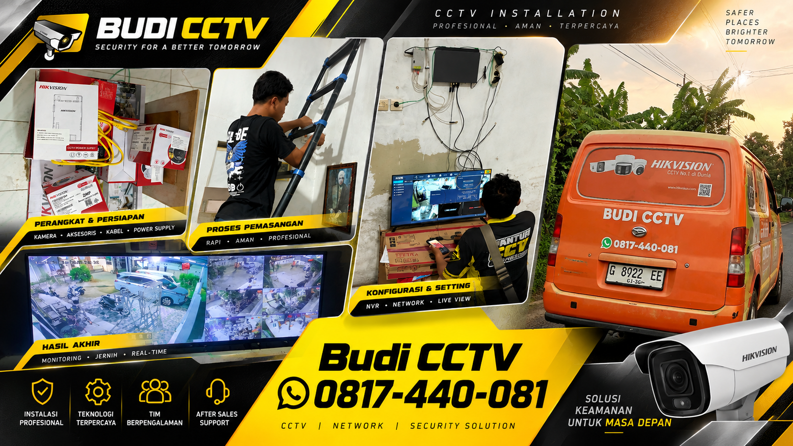 Instalasi CCTV Hikvision di Gudang Brebes Disertai Layanan Purna Jual