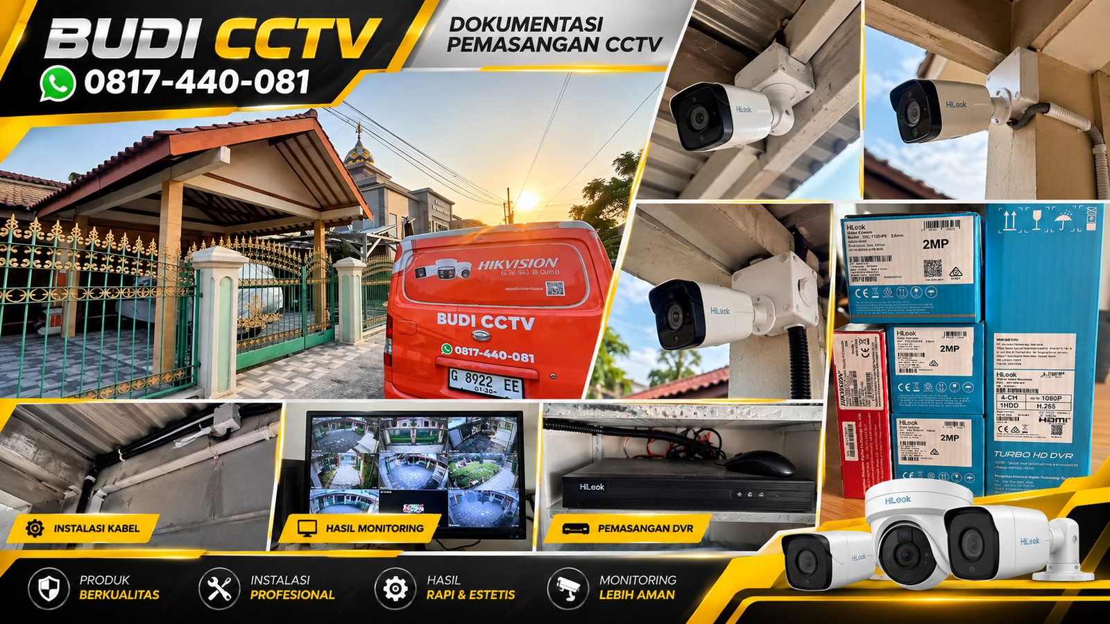 Instalasi CCTV Hilook di Rumah Brebes, Jaminan Keaslian Produk