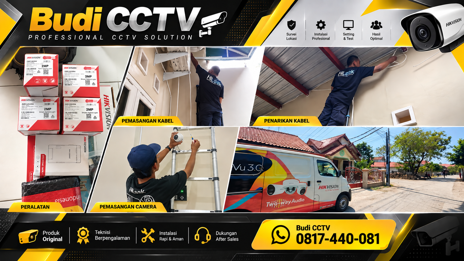 Instalasi CCTV Hikvision di Salah Satu Rumah di Brebes dengan Jaminan Keaslian Produk