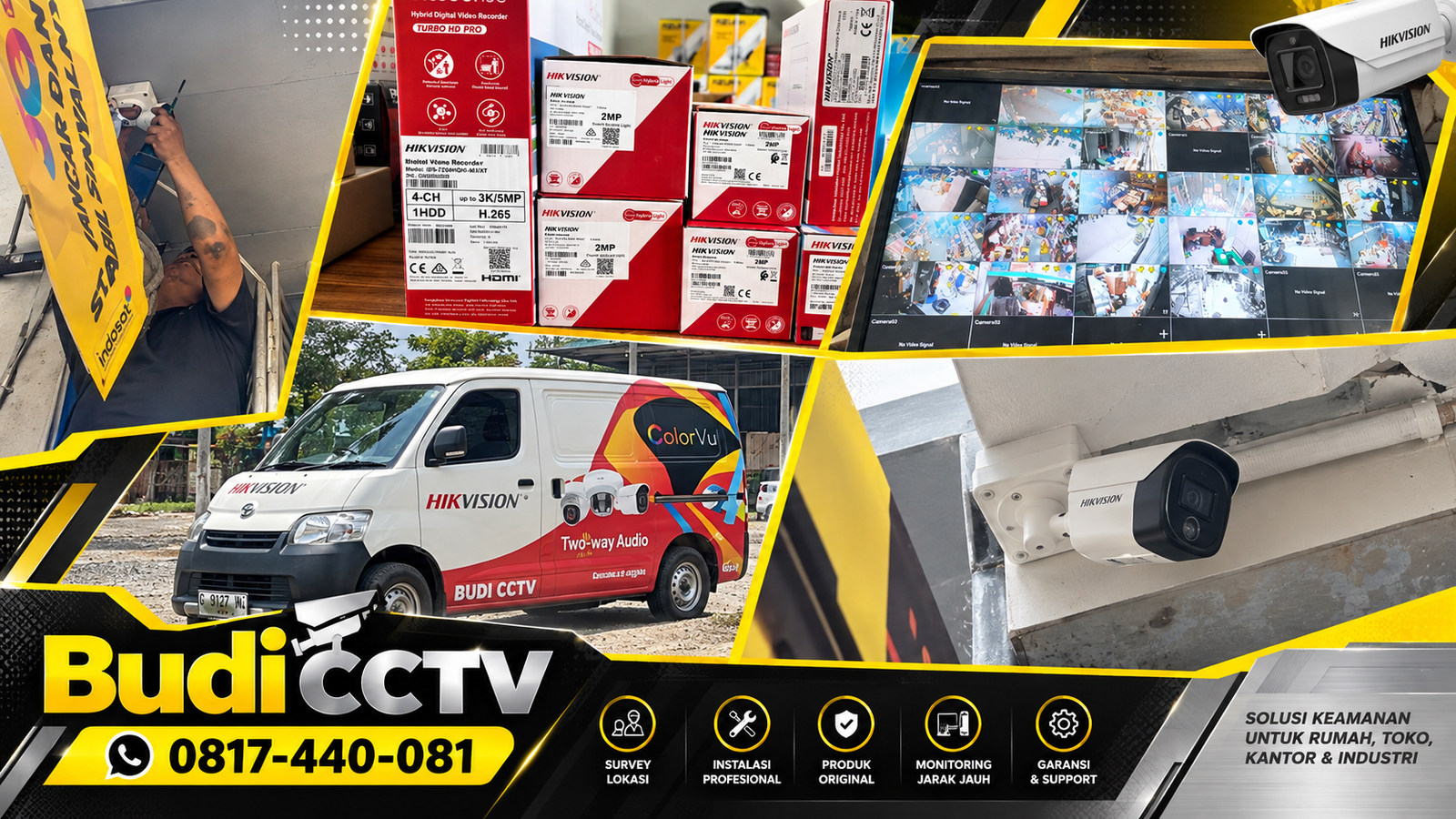Pemasangan CCTV Gudang di Brebes dengan Hikvision, Merek Keamanan yang Andal