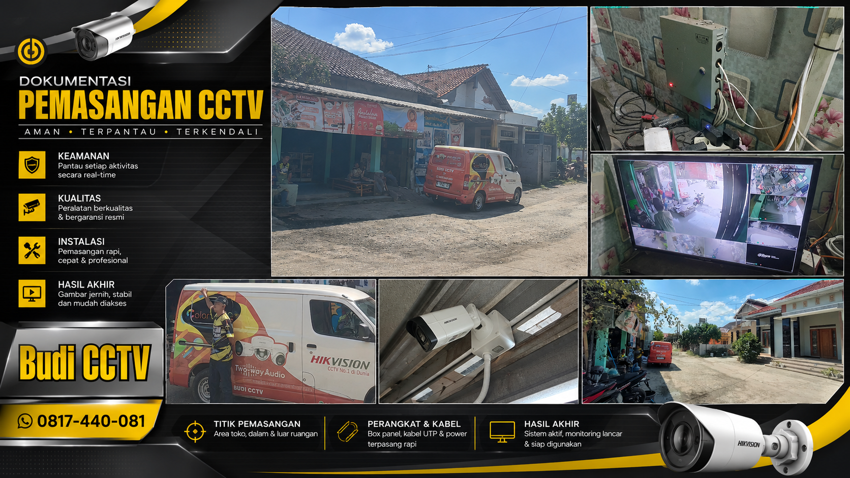 Edukasi CCTV Hilook Pasca Instalasi di Toko Brebes