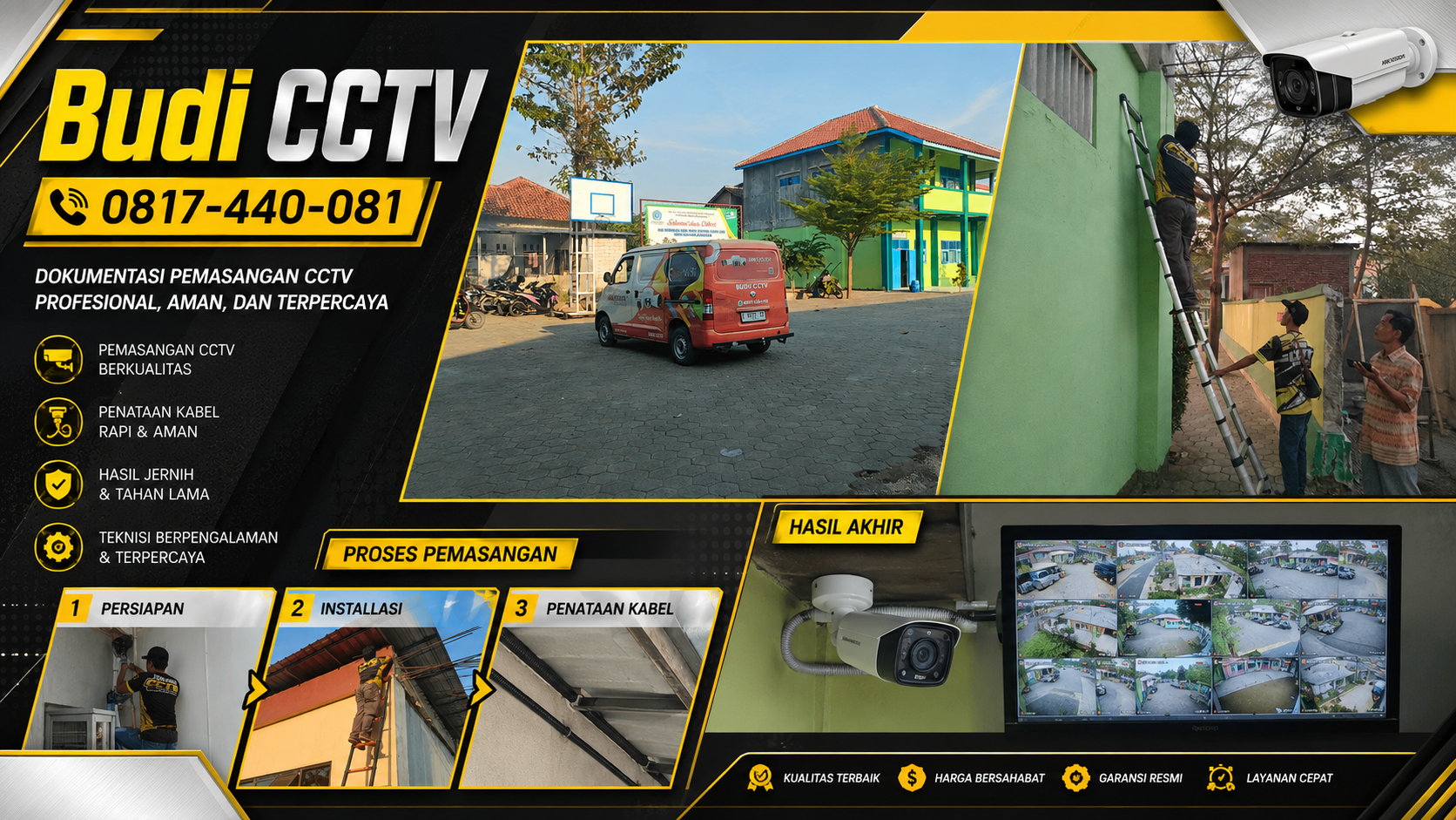 Instalasi CCTV HiLook di SMK Madani Brebes