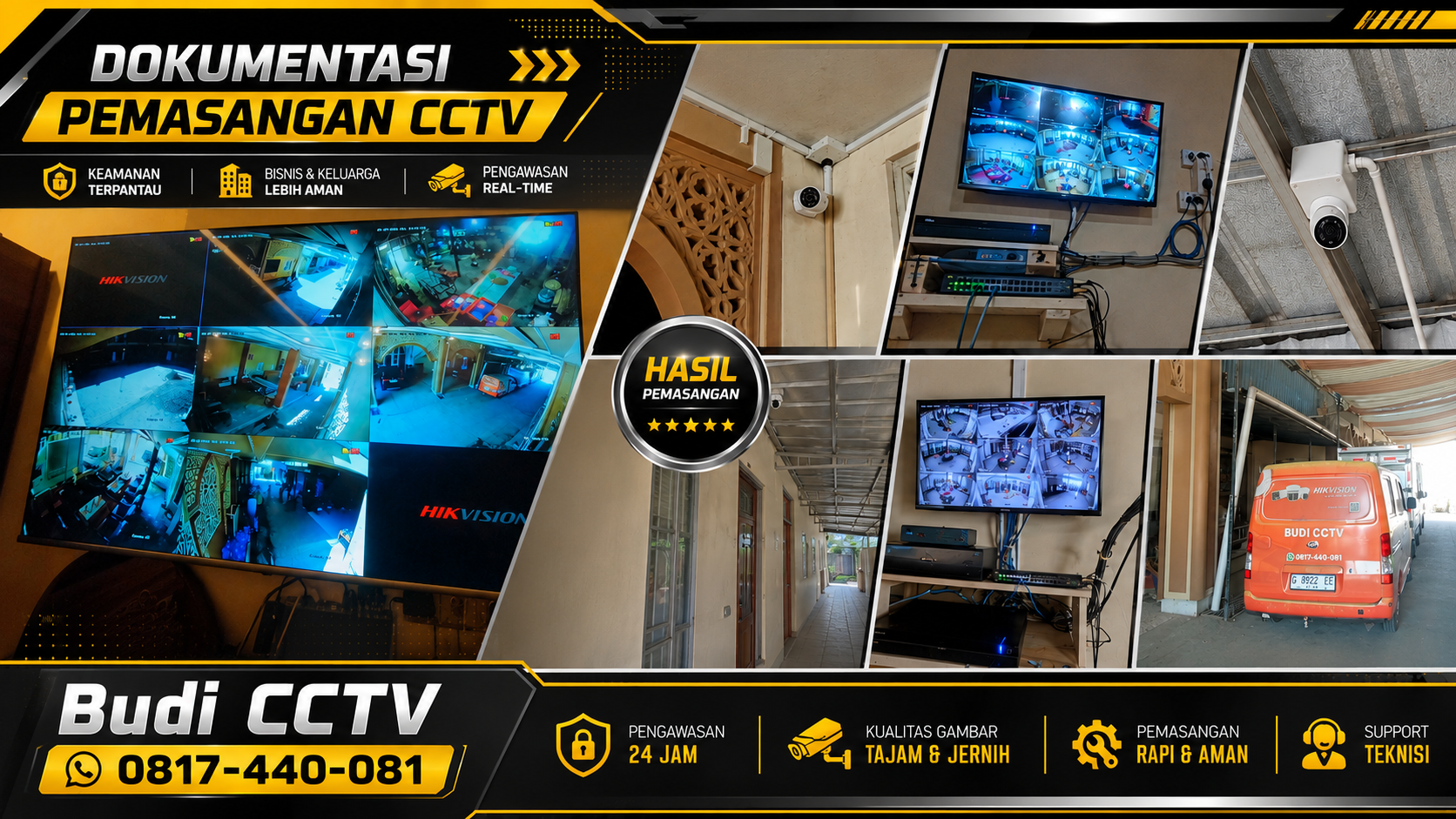 Instalasi CCTV Hikvision Kontrol Operasional Pesantren Tegal
