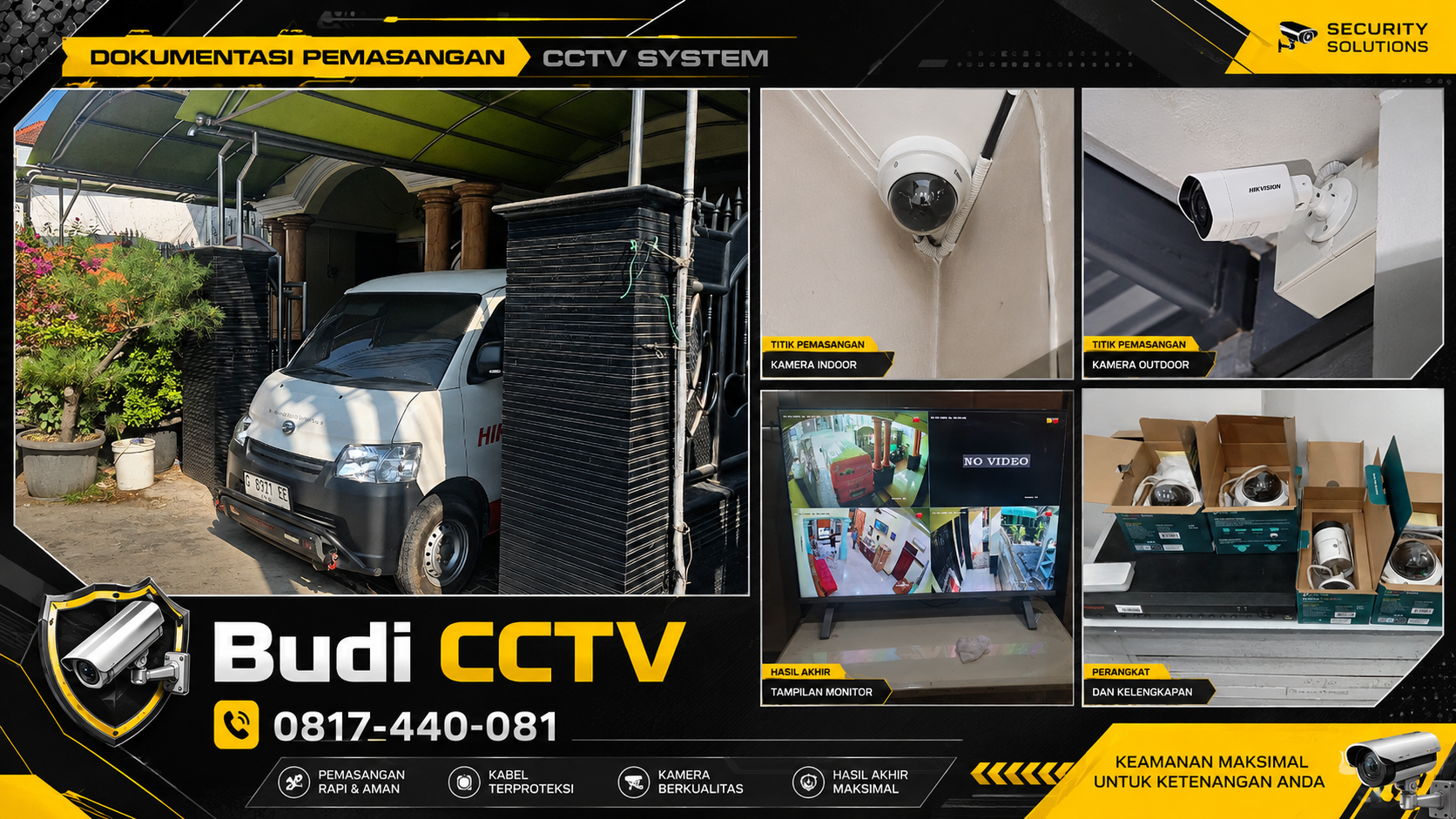 Instalasi CCTV TP-Link VIGI, Stabil Bekerja 24 Jam di  Salah Satu Rumah di Tegal