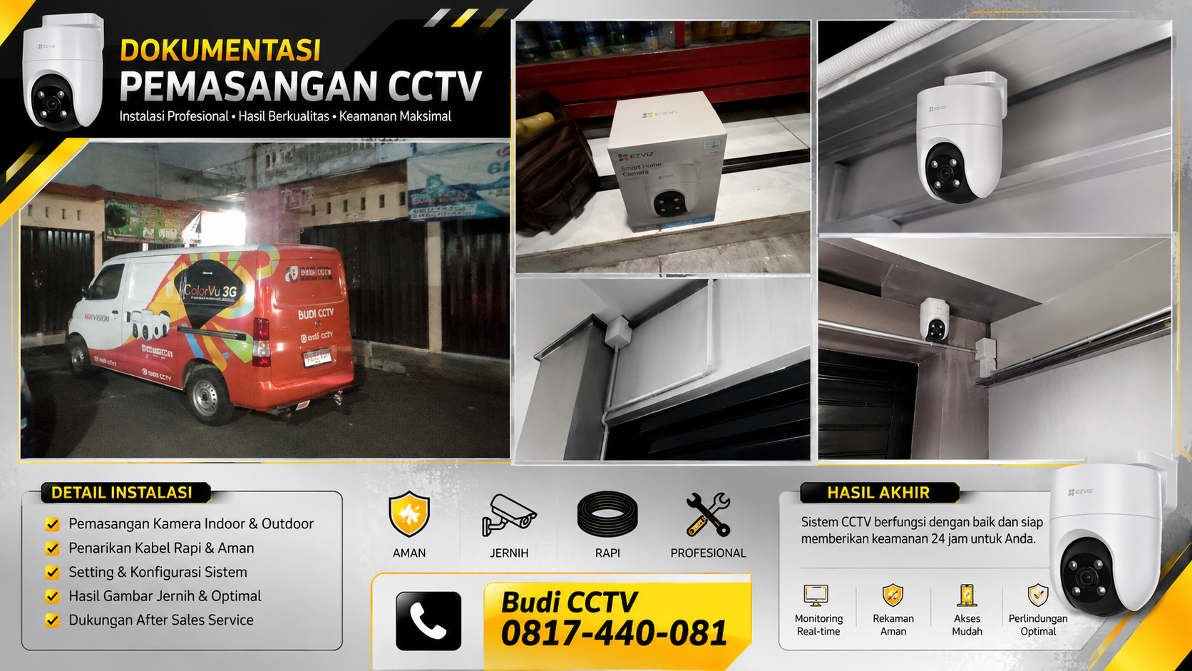 Instalasi CCTV Ezviz Tegal, Penyimpanan Rekaman Aman